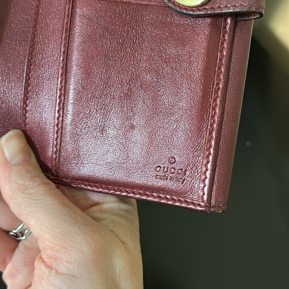 Gucci Heart Clasp GG Monogram Tan and Pink Continental Wallet - Picture 14 of 17